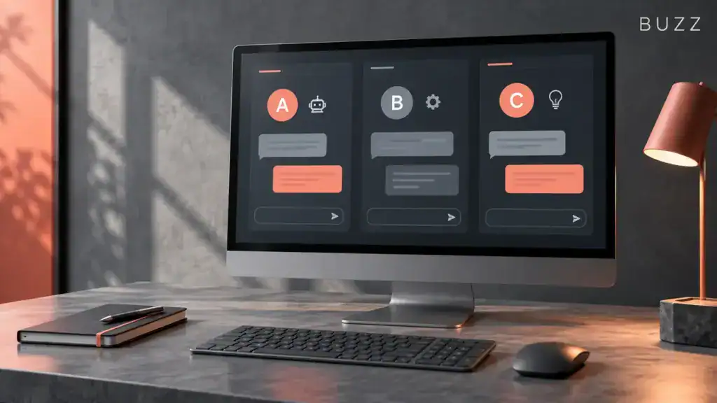 Illustration zum Praxisvideo: BUZZ: Der kostenlose Open-Source-Workspace für KI-Bots
