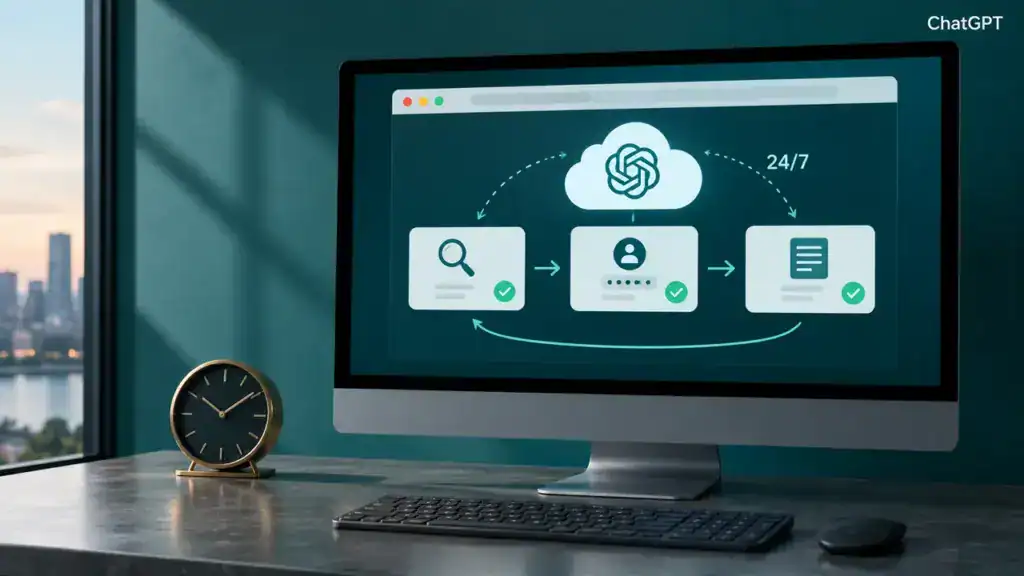 Illustration zum Praxisvideo: ChatGPT Cloud Browser: 24/7 Web-Automatisierung in der Cloud