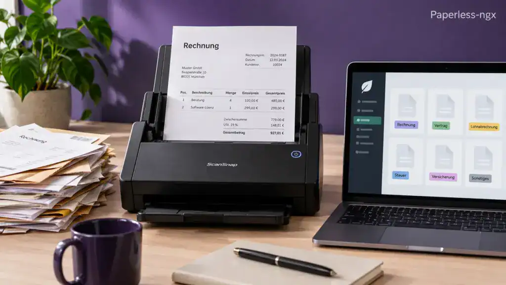 Illustration zum Praxisvideo: Nie wieder Papierkram! Dokumente automatisch verwalten mit Paperless-ngx
