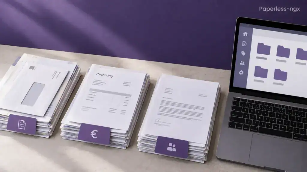 Illustration zum Praxisvideo: Paperless-ngx Tutorial (Teil 1): Der perfekte Start ins papierlose Büro
