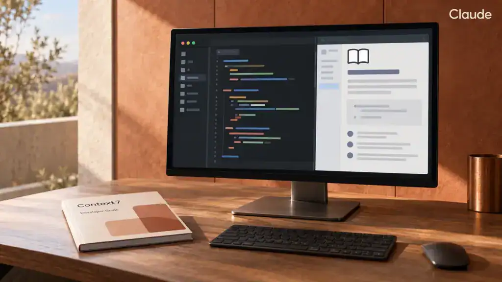 Illustration zum Praxisvideo: Bessere Apps mit Claude – Context7 richtig einrichten und nutzen