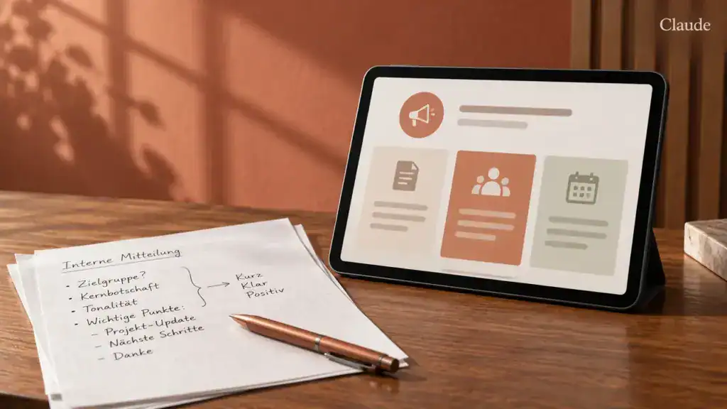 Illustration zum Praxisvideo: Skill internal-comms: Skill für interne Kommunikation – so sparst du täglich Zeit